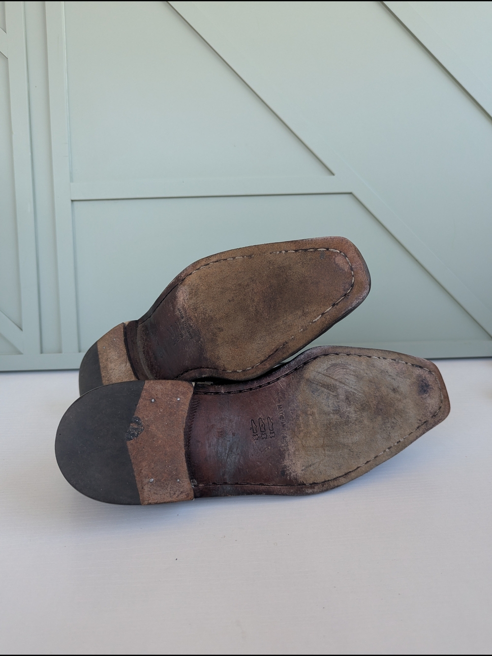 Black Textured Leather Derby Oxfords - Picture 6 of 10
